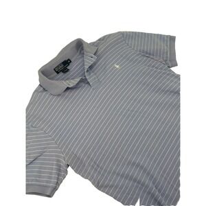 Polo Ralph Lauren Striped Polo Shirt Men M Blue White Cotton